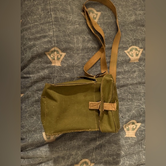US Military Grade Canvas Bag Vintage Green Vietnam GI Ammo Green Veteran Camping - Picture 11 of 14